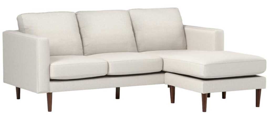Amazon Brand – Rivet Revolve Modern Upholstered Sofa with Reversible Sectional Chaise, 80"W, Linen