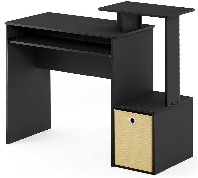 Furinno Econ Multipurpose Home Office Computer Writing Desk, Black/Brown