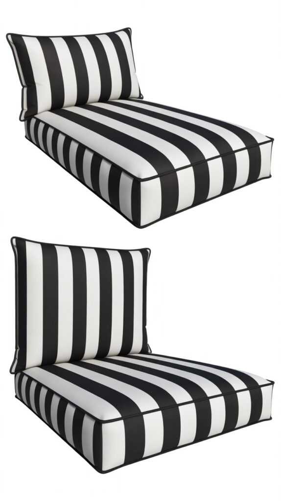 80 x 26 x 4 Inch Chaise Cushions – Set of 2, Extra-Wide
