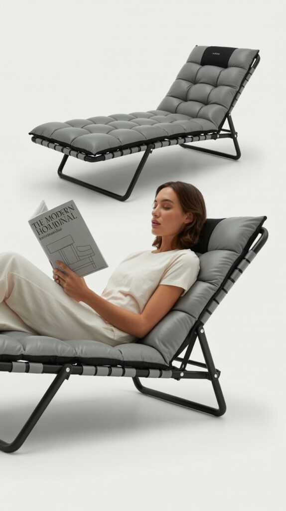 ABORON Chaise Lounge Chair (440 Lbs Capacity)