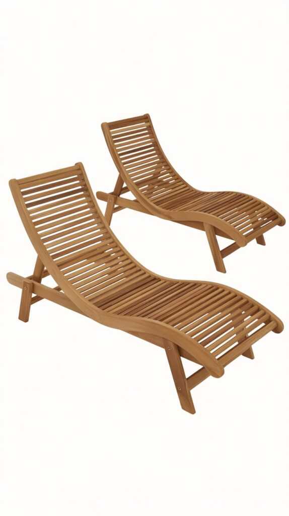 Christopher Knight Home Lahaina Wood Chaise Set