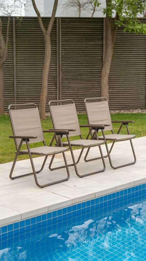 Crestlive Products Set of 4 Patio Folding Chairs – Great for Grab-and-Go Comfort
