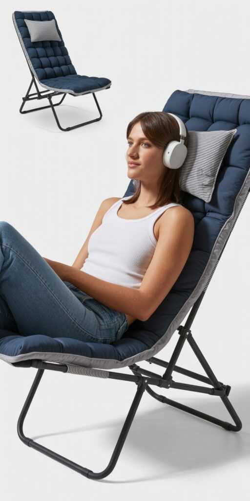 DoCred Heavy Duty Chaise Lounge Chair