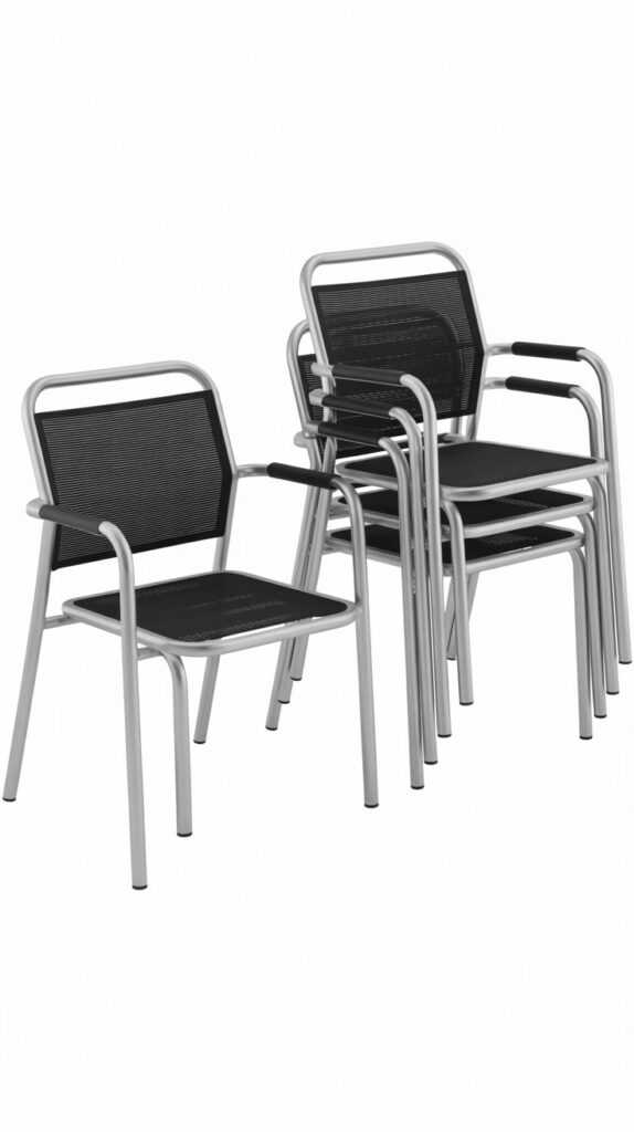 Giantex Set of 4 Stackable Patio Chairs