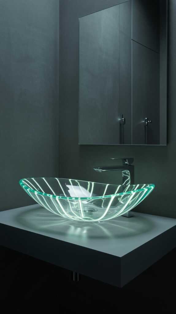 Glass Elegance with Lighting