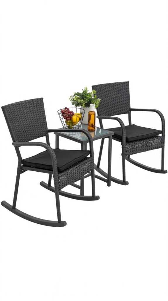 Greesum 3-Piece Rattan Conversation Set