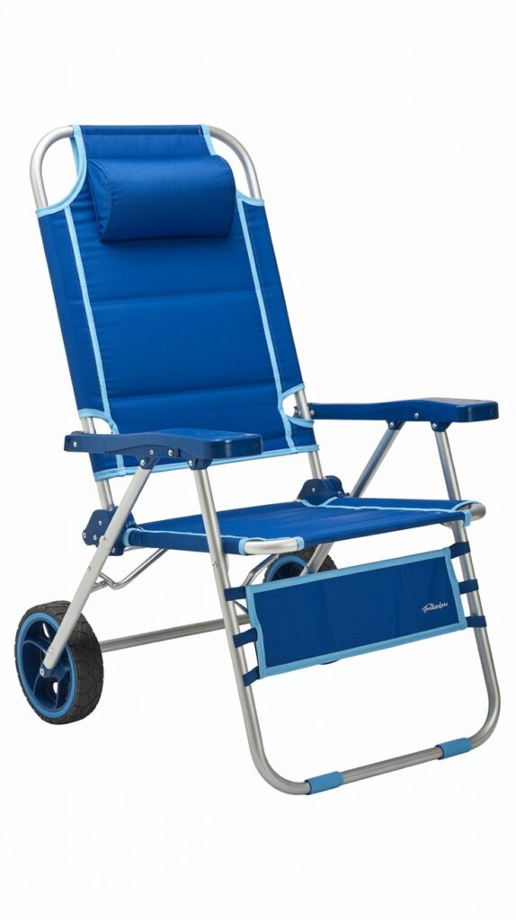 Mac Sports Beach Day Lounger with Wagon