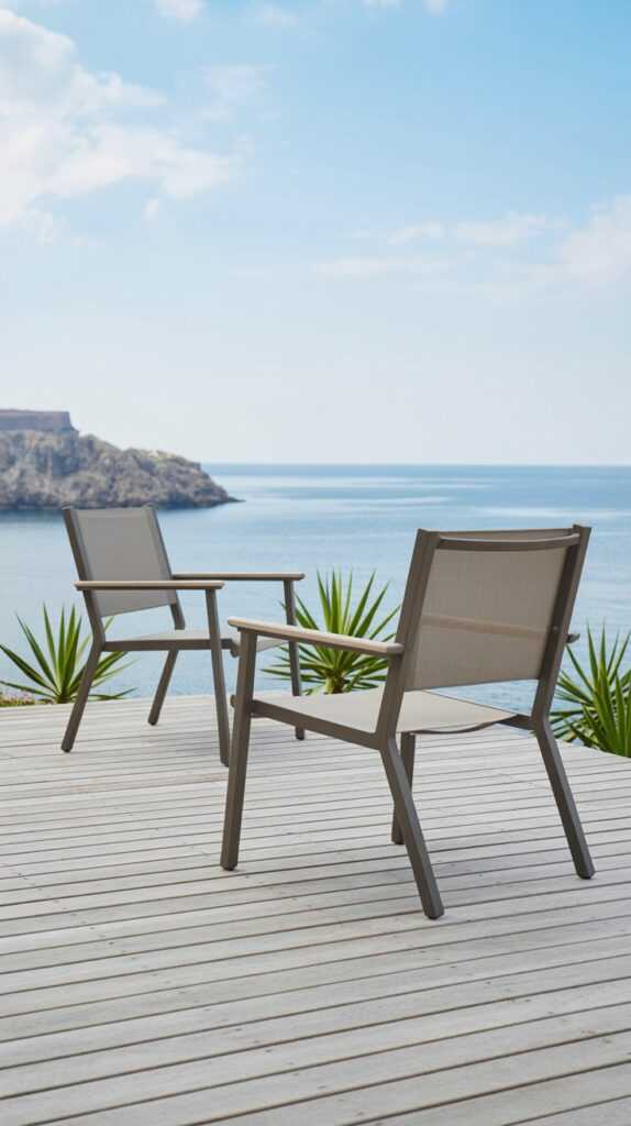 Outdoor Metal Stackable Dining Chairs