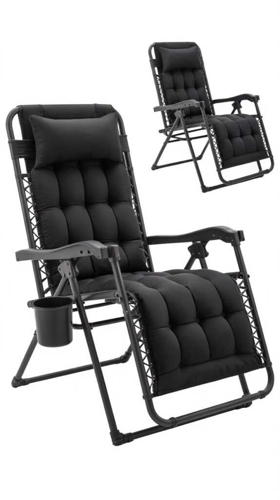 Seeutek Zero Gravity Lounge Chair with Extra Thick Cushion