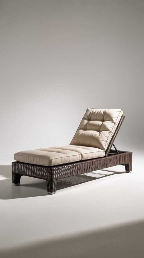 Tangkula Rattan Wicker Chaise Lounge Chair