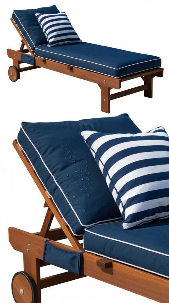 Wenqik Folding Chaise Cushions