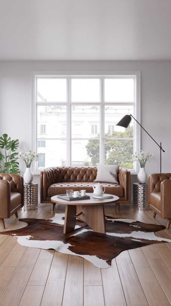AROGAN Premium Faux Cowhide Rug