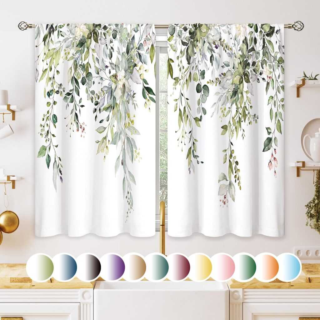 Eucalyptus Botanical Leaves Curtains