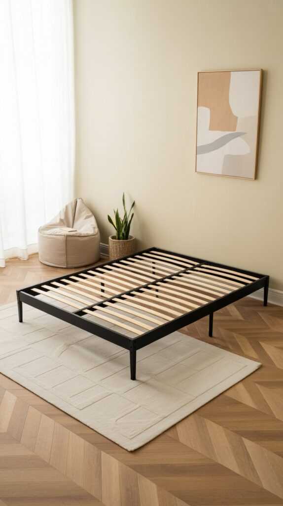 FUIOBYVV 14-Inch Full Size Heavy Duty Metal Frame