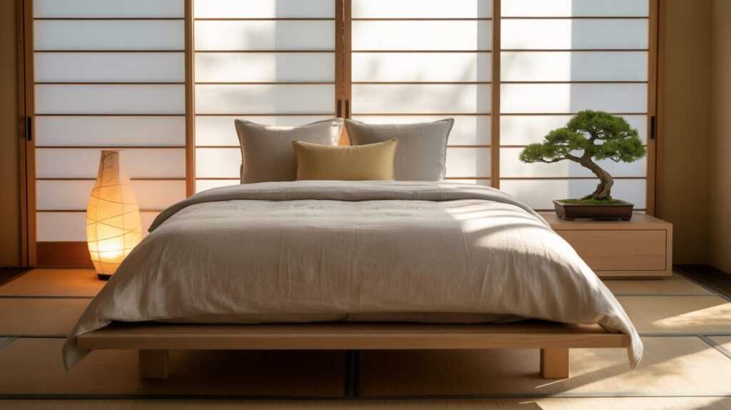 Japanese Bedroom Ideas with Yellow for a Calm Glow