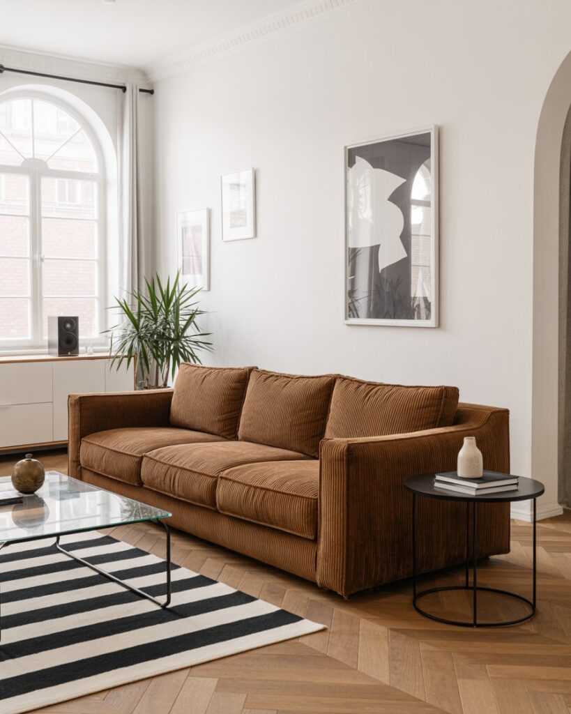 Loveseat Sofa with Deep Seats, Dark Grey, 65"