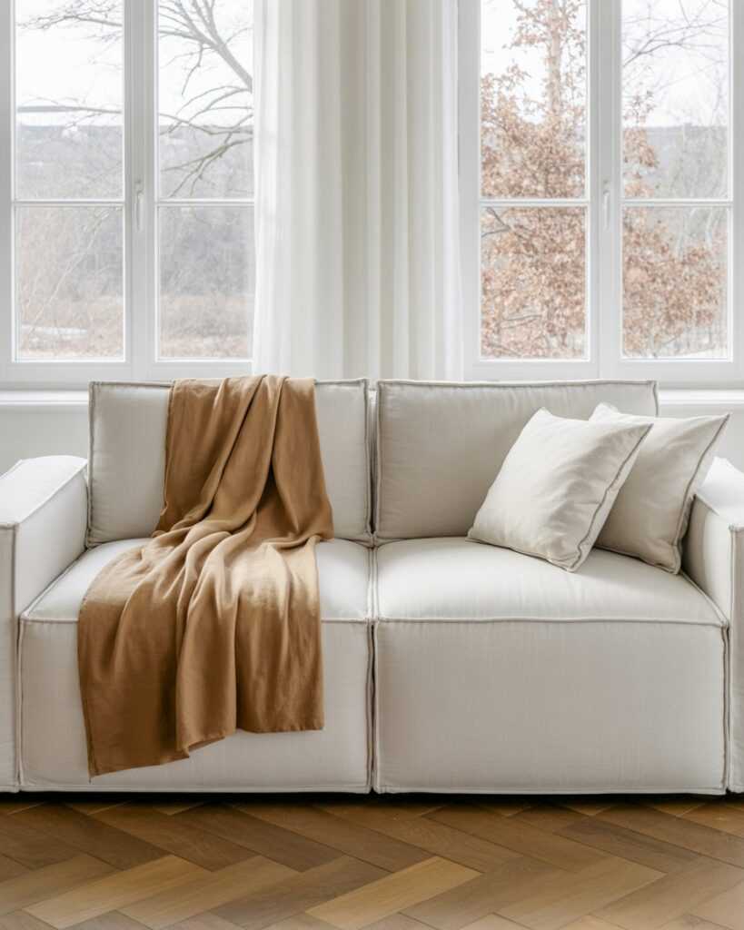 Modern Loveseat – Sofa Couch in a Box (No Assembly Needed)