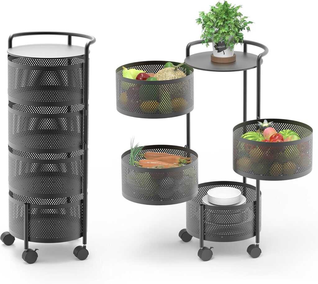 Rotating Kitchen Storage Rack (No Assembly!)