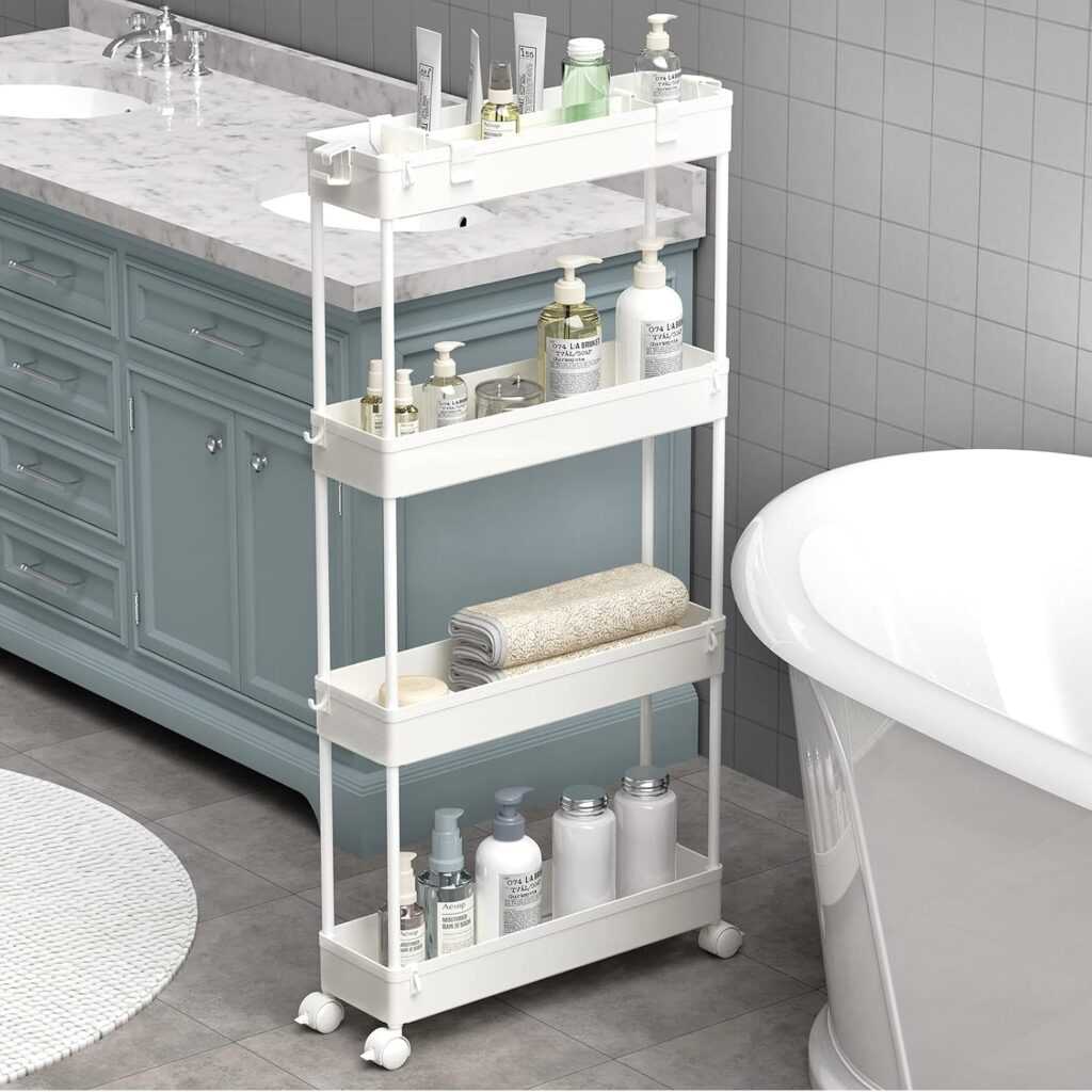 SPACELEAD Slim Storage Cart 4-Tier