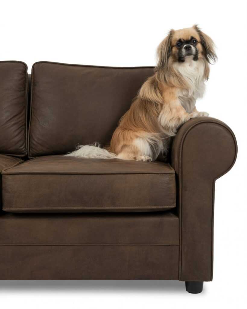 Sofa Cover with Leather-Like Texture – Stretchy, Sleek & Tough