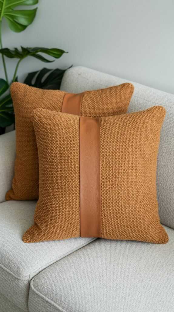 Tobacco Boucle Throw Pillow Covers