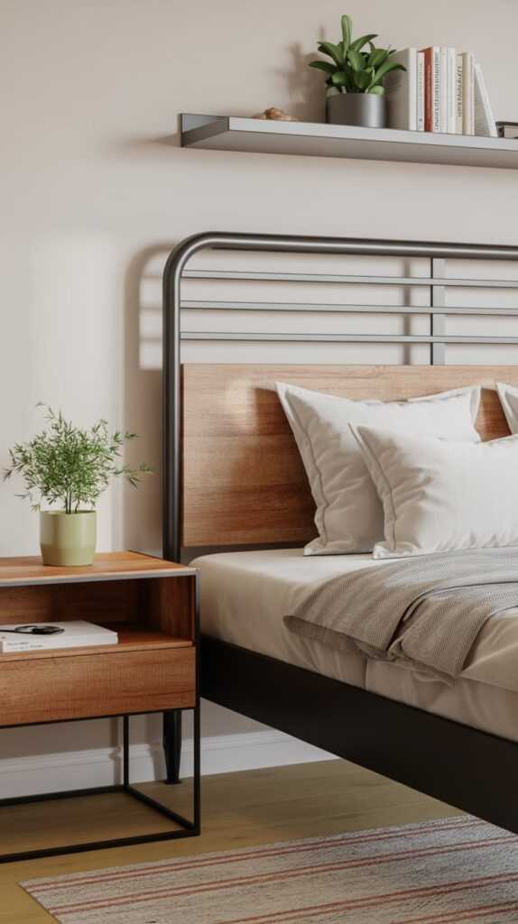 ZINUS Kai Bamboo and Metal Platform Bed Frame