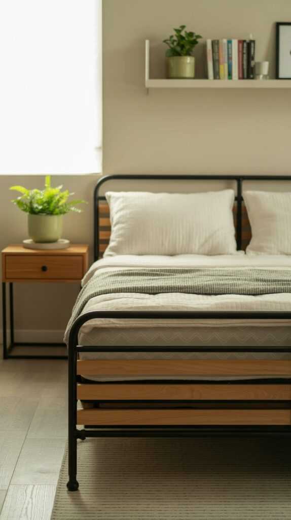 ZINUS Kai Bamboo and Metal Platform Bed Frame – Full