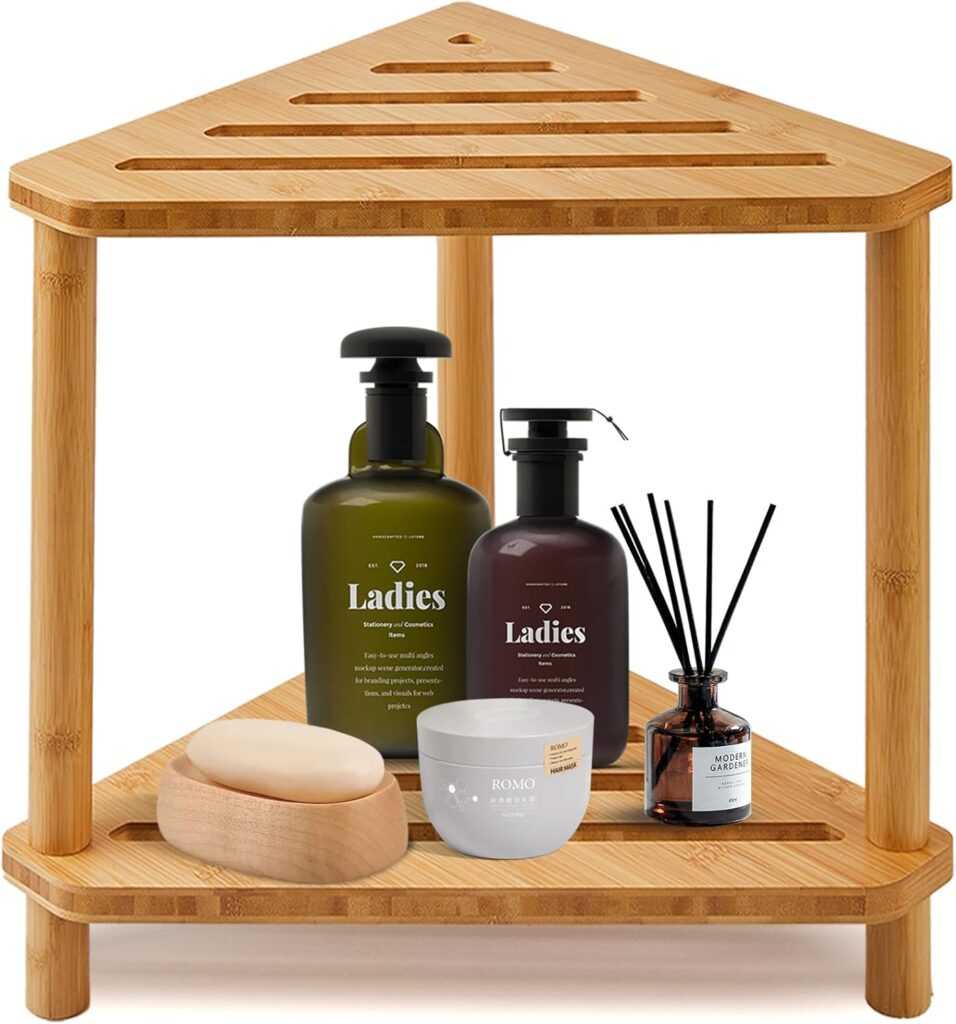 Bamboo Corner Shower Stool