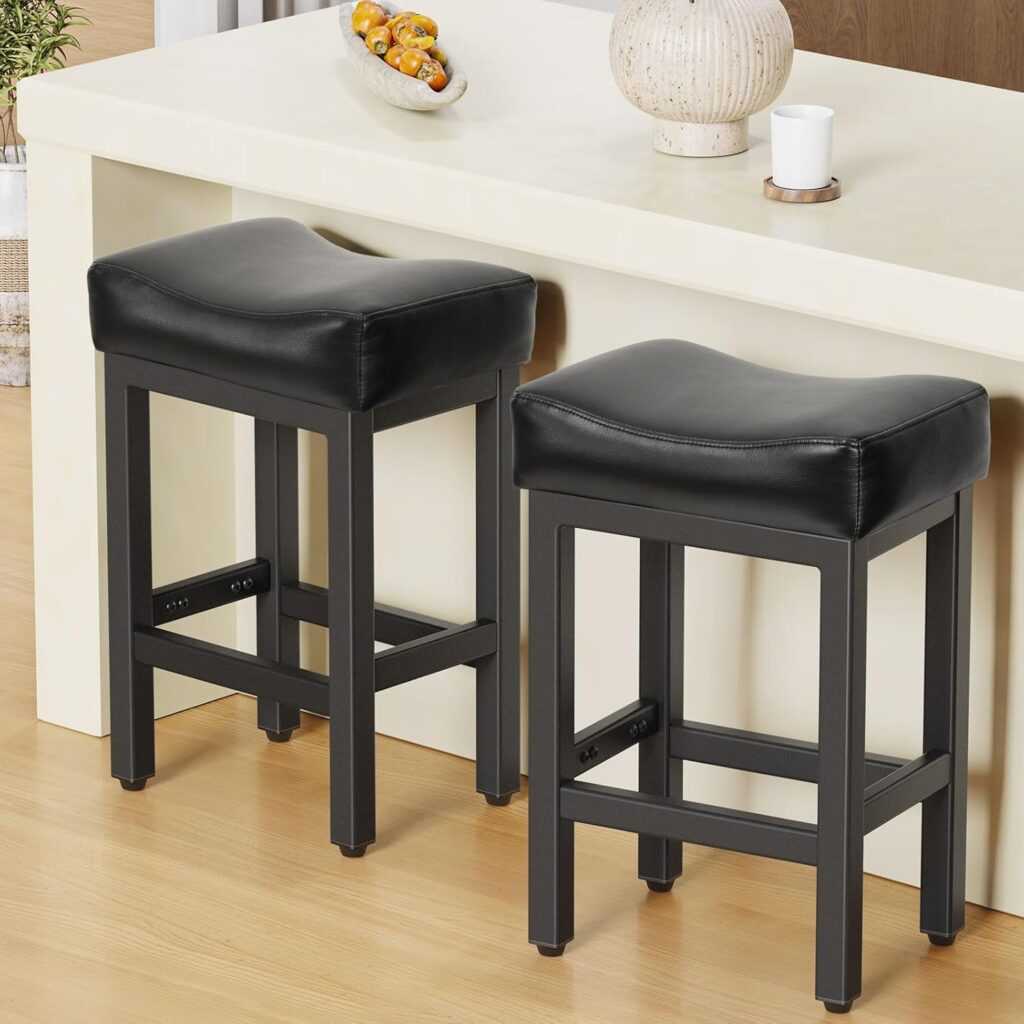 Counter Height Bar Stools Set of 2, 24 Inch Barstools