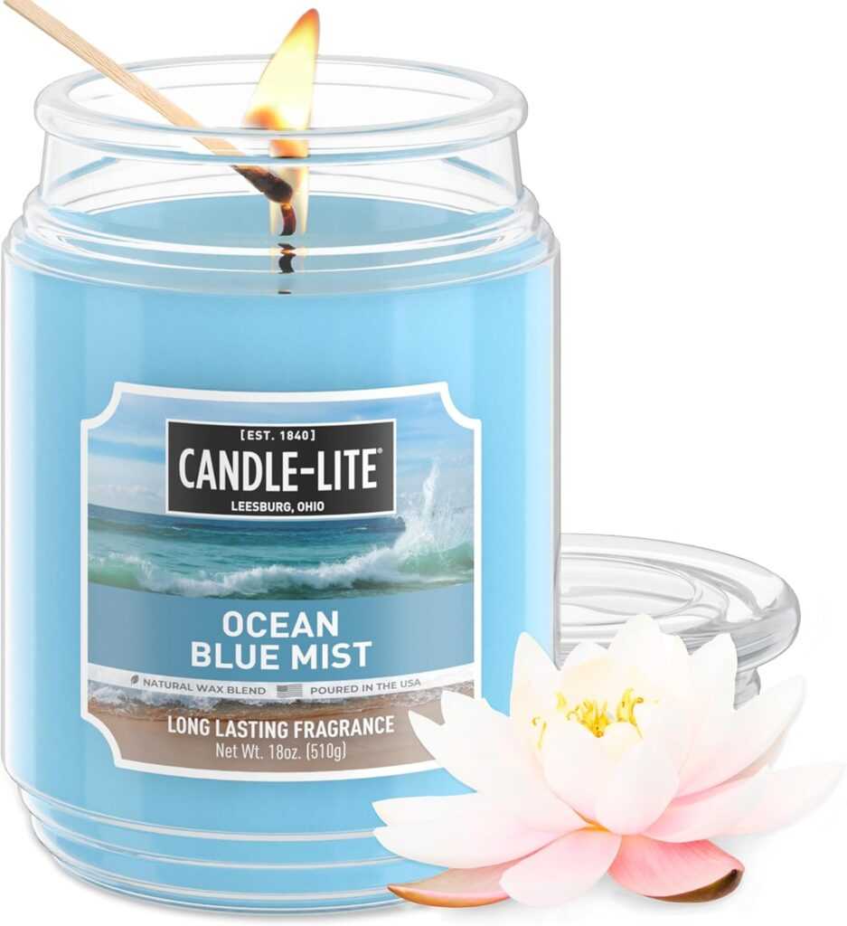 Bring in the Ocean with a CANDLE-LITE Ocean Blue Mist Candle