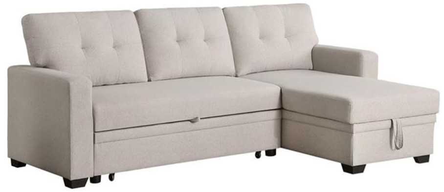 Devion Furniture L-Shaped Reversible Pull-Out Sleeper Sectional