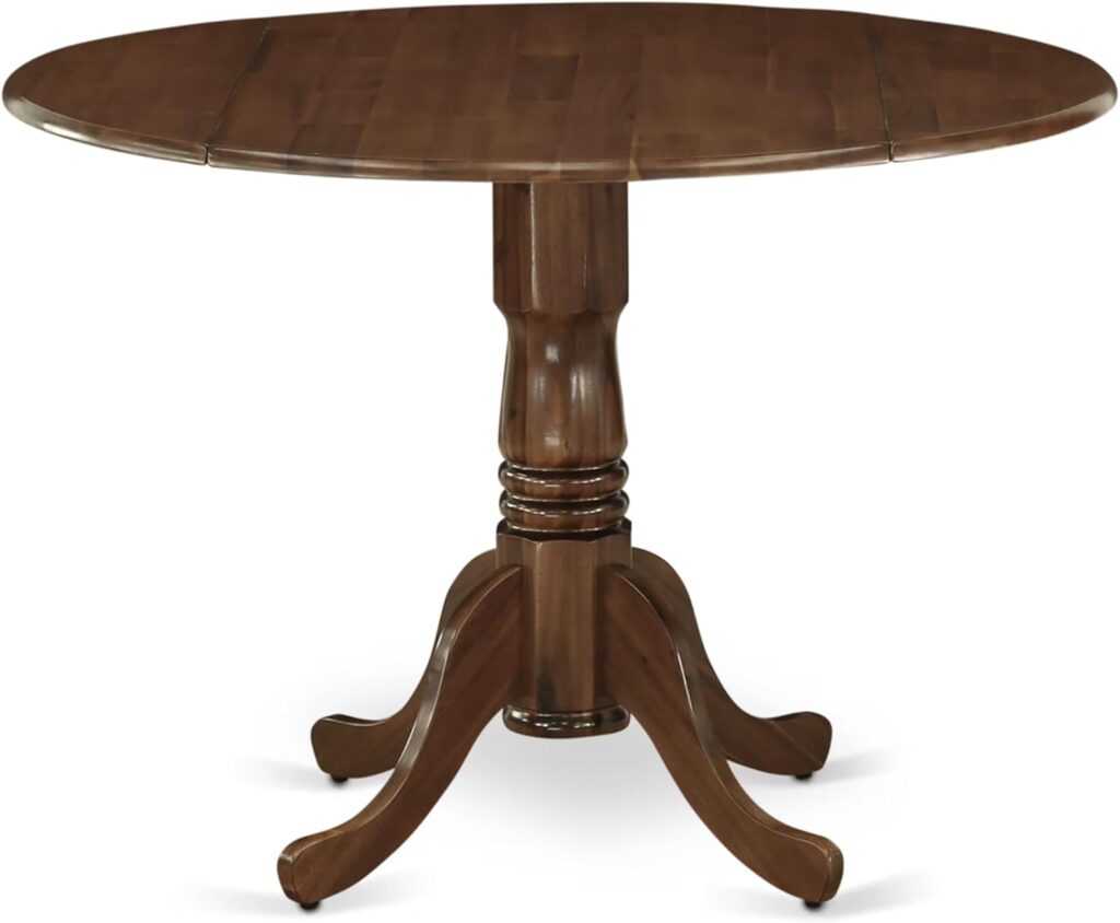 East West Furniture DLT-AWA-TP Round Walnut Table