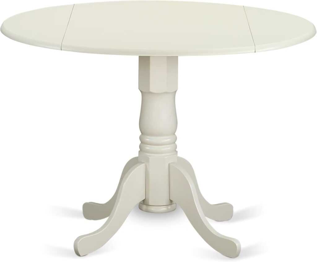 East West Furniture DLT-WHI-TP in Linen White