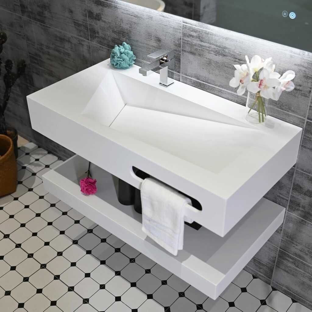 Gesipor 36″ Wall Mount Vanity – The Floating Statement Piece