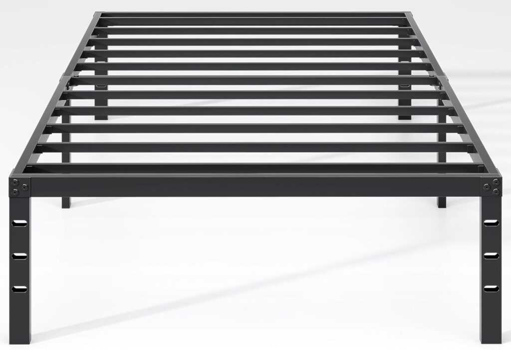 Heavy Duty Metal Twin Bed Frame with Storage