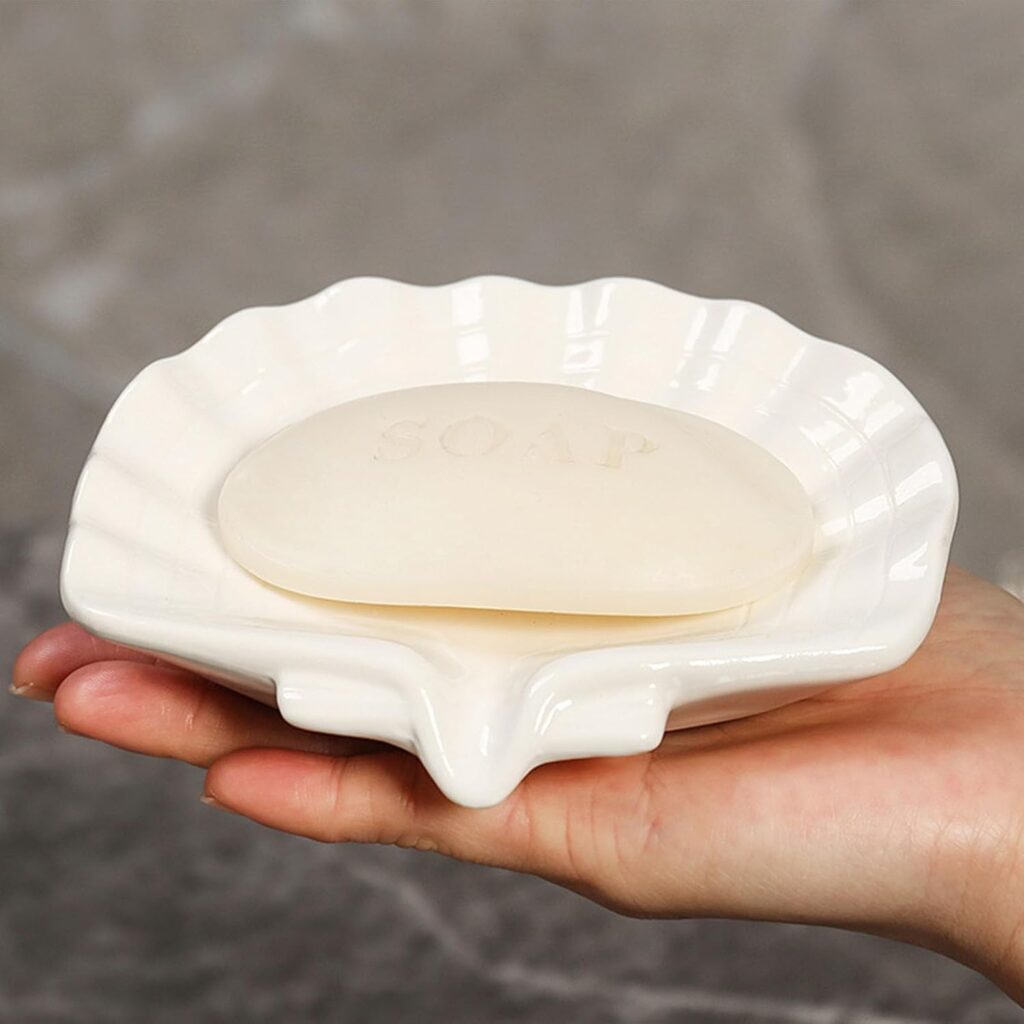 Keep It Cute and Functional with a Sea-Shell Ceramic Soap Holder