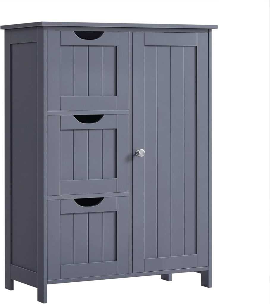 Max Out Storage with a Freestanding Slate Gray Cabinet
