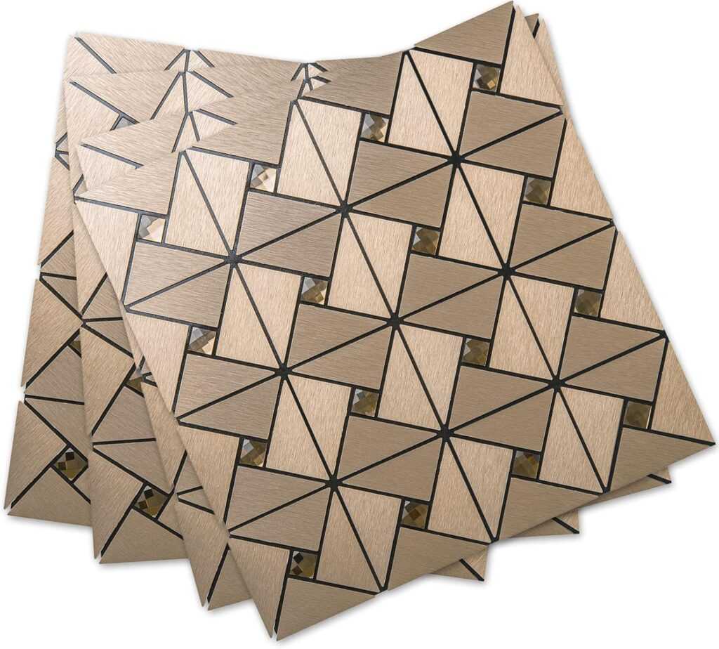 Mixed Glass + Stainless Steel Tiles for Industrial Chic