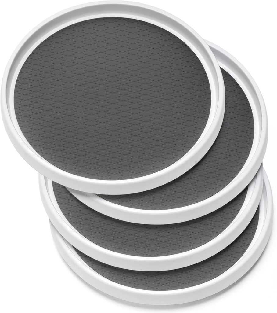 Set of 4 Non-Skid Lazy Susan Organizers