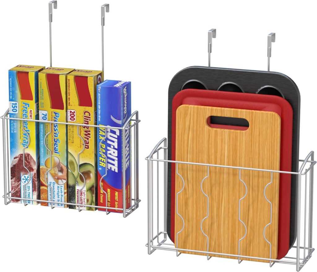 Simple Houseware Over the Cabinet Door Organizer Holder (2 Pack)