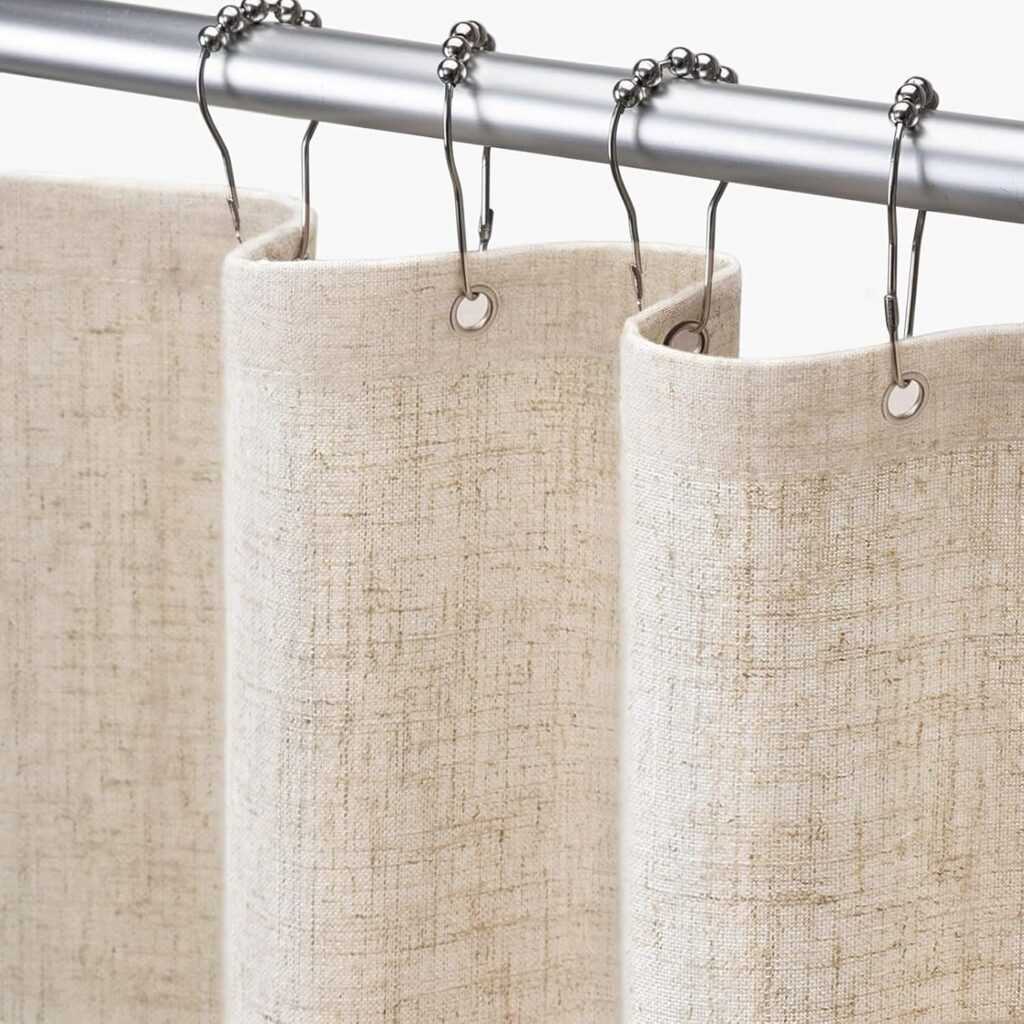 Awellife Linen Shower Curtain