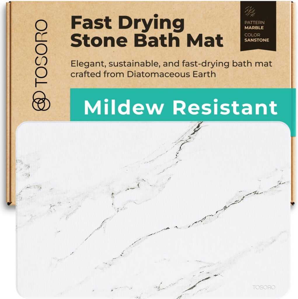 Stone Bath Mat – Diatomaceous Earth (Sandstone, 23.5 x 15)