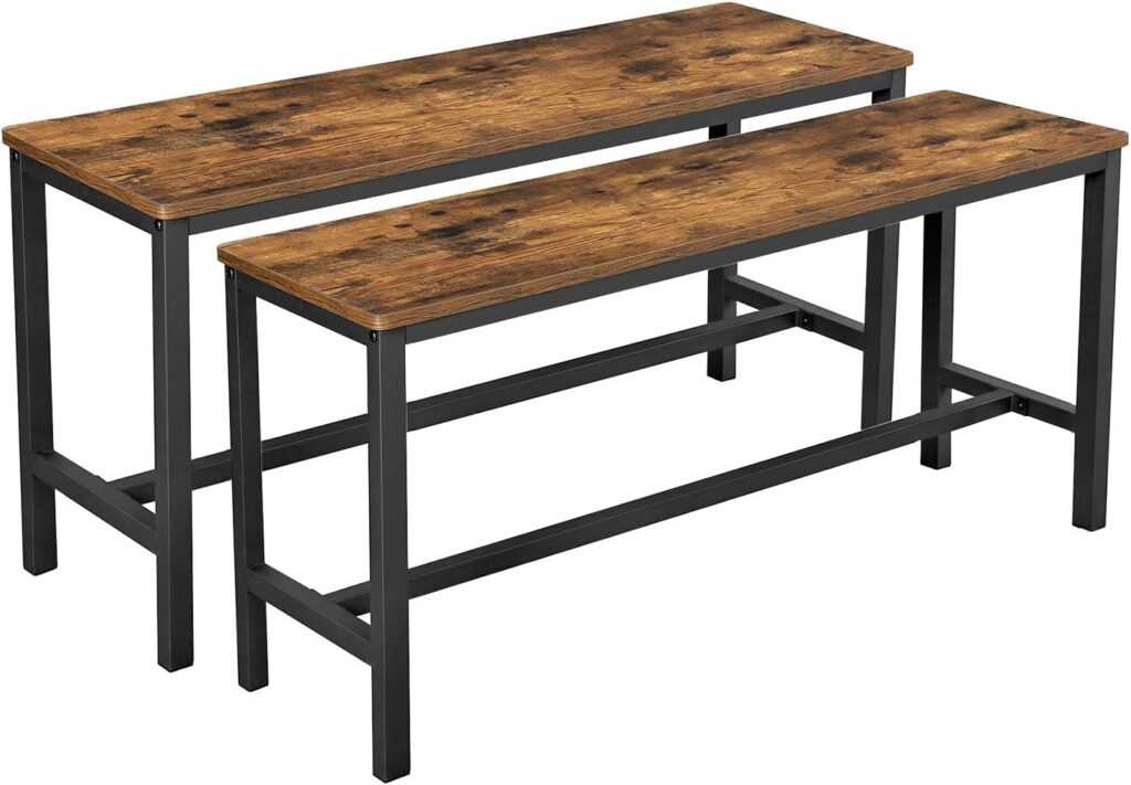 VASAGLE Industrial Dining Benches