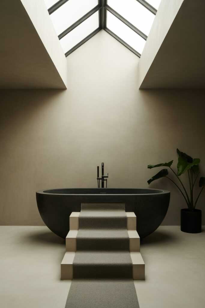 Freestanding Tub with Steps