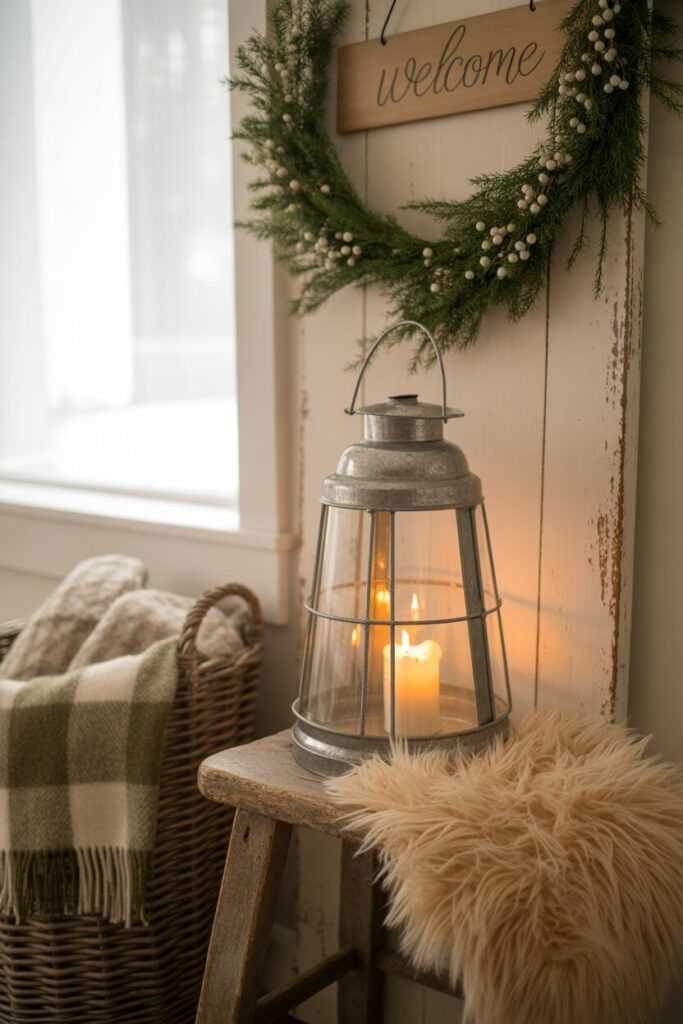 Blending Lanterns with Other Farmhouse Entryway Décor