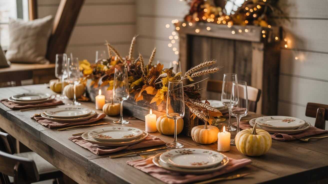 Cozy Rustic Farmhouse Thanksgiving Table Ideas