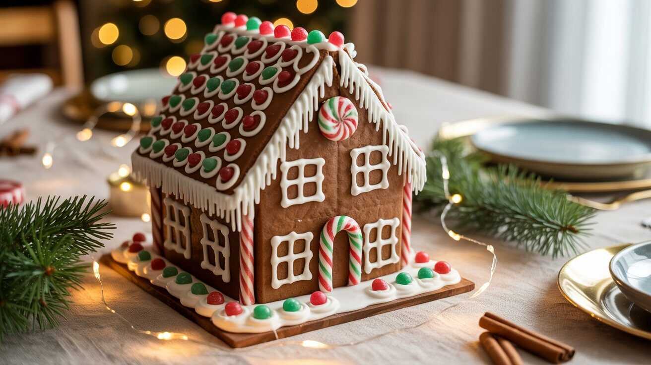 DIY Gingerbread House Centerpiece for Christmas Tables