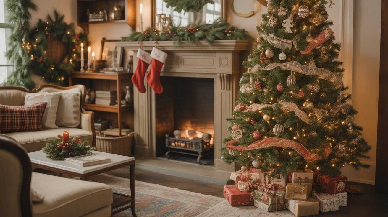 Vintage Christmas Living Room Makeover Ideas
