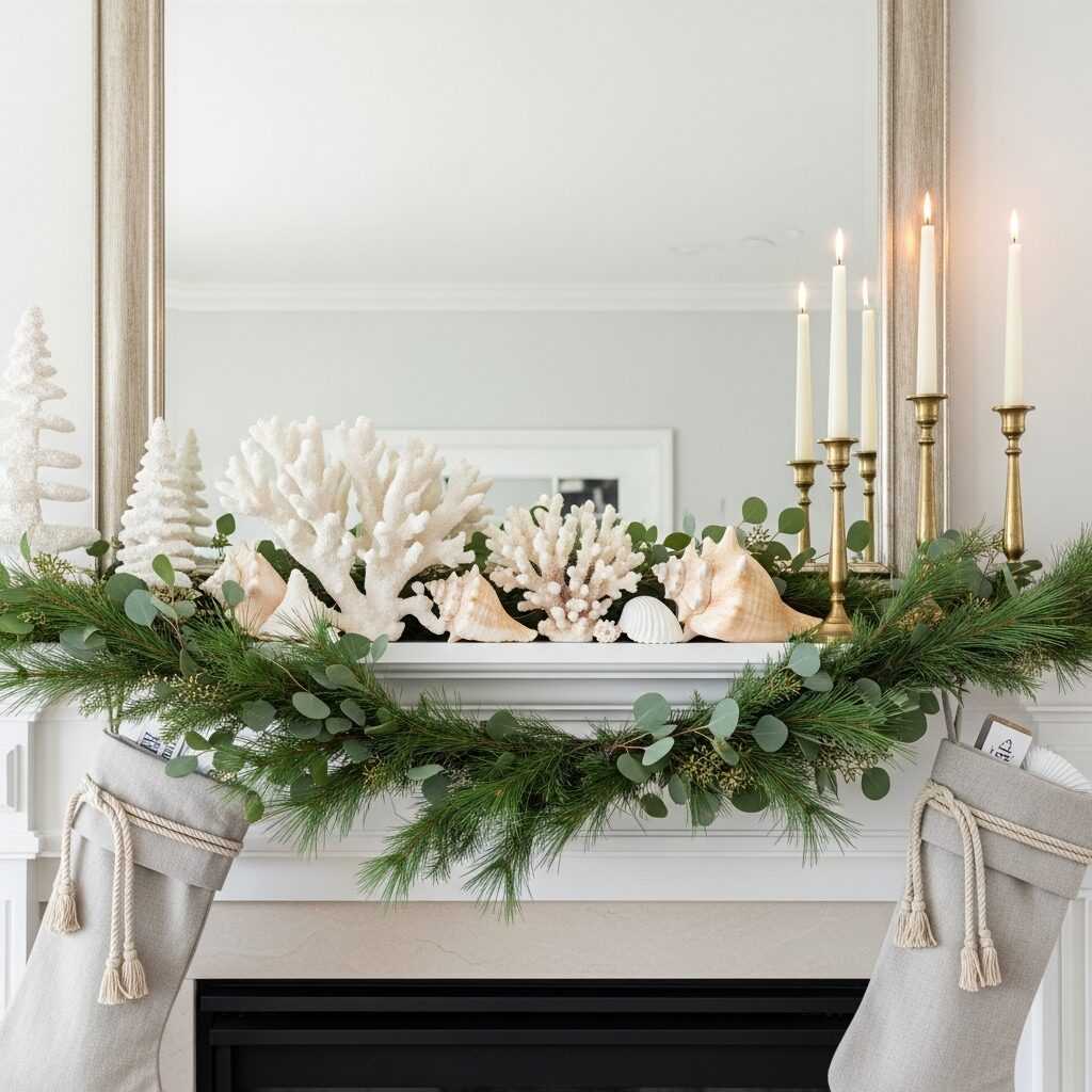 Add Coastal Accents to Your Mantel