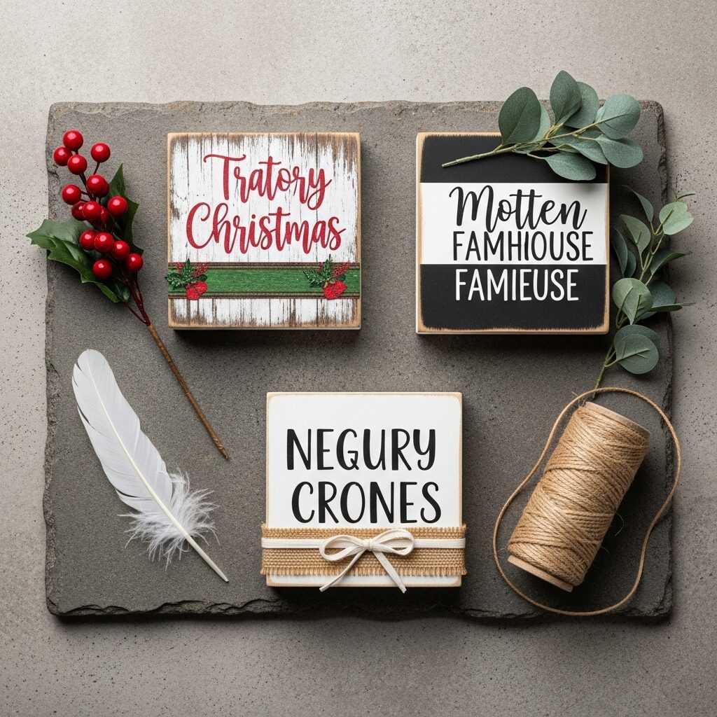 Best Color Themes for Rustic Christmas Signs